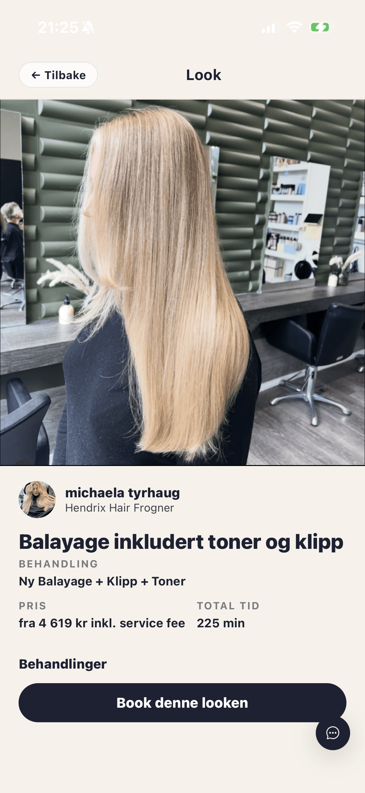 Hårbehandling resultat